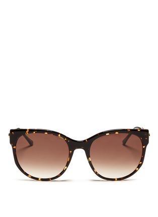 Main View - Click To Enlarge - THIERRY LASRY - 'Axxxexxxy' tortoiseshell acetate slim cat eye sunglasses