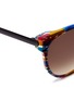 Detail View - Click To Enlarge - THIERRY LASRY - 'Axxxexxxy' pearlescent stripe acetate sunglasses