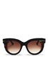 Main View - Click To Enlarge - THIERRY LASRY - 'Slutty' pearlescent contrast acetate cat eye sunglasses