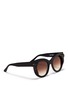 Figure View - Click To Enlarge - THIERRY LASRY - 'Slutty' pearlescent contrast acetate cat eye sunglasses