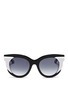 Main View - Click To Enlarge - THIERRY LASRY - 'Slutty' contrast side acetate sunglasses