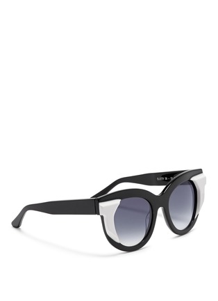 Figure View - Click To Enlarge - THIERRY LASRY - 'Slutty' contrast side acetate sunglasses