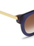 Detail View - Click To Enlarge - THIERRY LASRY - 'Draggy' metal temple chunky round sunglasses