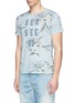 Front View - Click To Enlarge - SCOTCH & SODA - Floral and text print cotton T-shirt