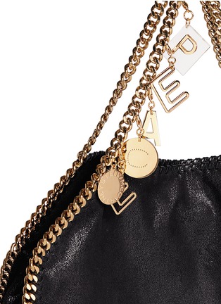 Detail View - Click To Enlarge - STELLA MCCARTNEY - Falabella' small peace charm chain tote