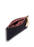 Detail View - Click To Enlarge - STELLA MCCARTNEY - 'Falabella' chain border flat zip clutch