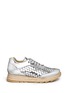 Main View - Click To Enlarge - STELLA MCCARTNEY - 'Macy' metallic faux leather espadrille sneakers
