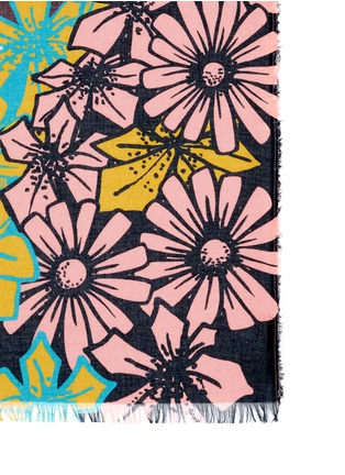 Detail View - Click To Enlarge - STELLA MCCARTNEY - Floral CD print modal-silk scarf