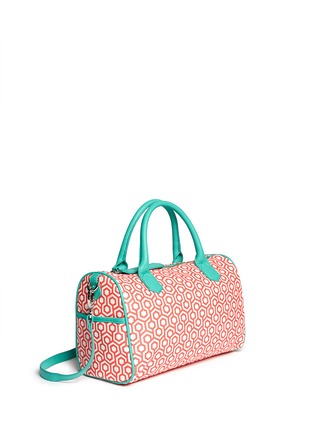 Front View - Click To Enlarge - MISCHA - 'Mini Overnighter' in classic hexagon print