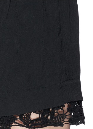 Detail View - Click To Enlarge - IRO - 'Dainie' lace edge crepe shorts