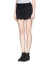Front View - Click To Enlarge - IRO - 'Dainie' lace edge crepe shorts