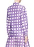 Back View - Click To Enlarge - CHICTOPIA - Grid check poplin shirt