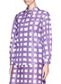 Front View - Click To Enlarge - CHICTOPIA - Grid check poplin shirt