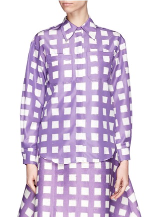Main View - Click To Enlarge - CHICTOPIA - Grid check poplin shirt