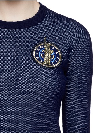 Detail View - Click To Enlarge - KENZO - Embroidery logo patch sweatshirt