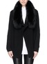Main View - Click To Enlarge - VINCE - Fox fur collar drape cardigan