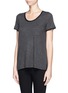 Front View - Click To Enlarge - VINCE - Silk chiffon trim jersey T-shirt