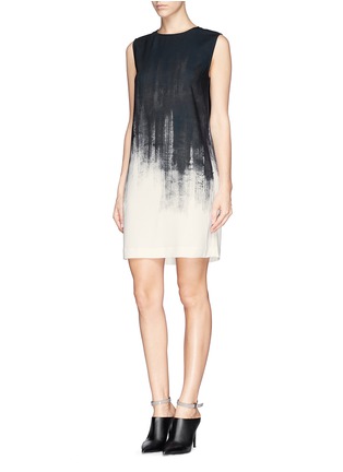 Figure View - Click To Enlarge - VINCE - Dry brush print shift dress