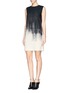 Figure View - Click To Enlarge - VINCE - Dry brush print shift dress