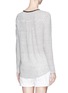 Back View - Click To Enlarge - VINCE - Variegated stripe linen long sleeve sweater