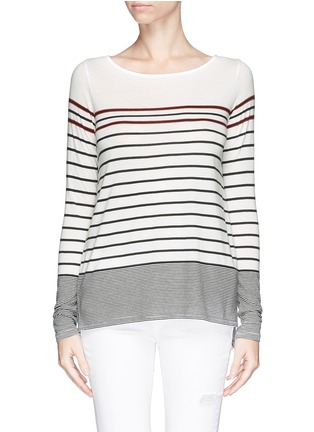 Main View - Click To Enlarge - VINCE - Variegated Breton stripe T-shirt