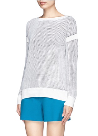 Front View - Click To Enlarge - VINCE - Waffle jacquard knit sweater