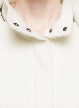 Detail View - Click To Enlarge - VINCE - Rabbit fur hood wool blend coat
