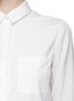 Detail View - Click To Enlarge - VINCE - Silk hem cotton shirt