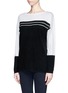 Front View - Click To Enlarge - VINCE - Colourblock cotton sweater