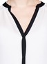 Detail View - Click To Enlarge - VINCE - Contrast trim silk blouse