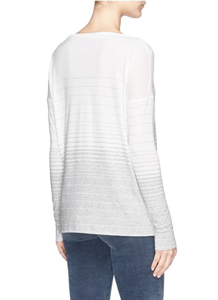 Back View - Click To Enlarge - VINCE - Stripe Pima cotton-modal T-shirt
