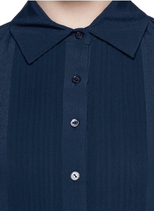 Detail View - Click To Enlarge - VINCE - Tuxedo bib silk shirt