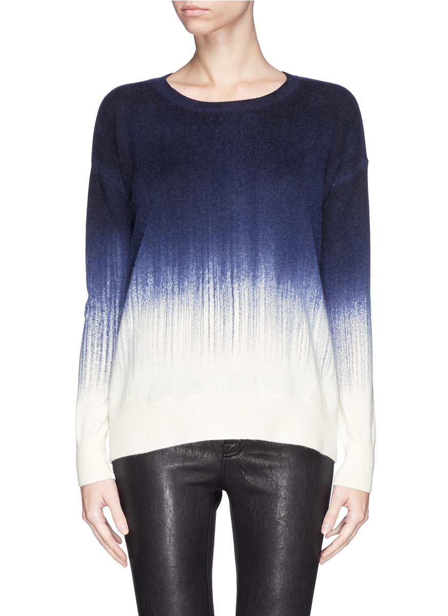 VINCE - Painted ombré wool-cashmere sweater | Multi-colour Sweater ...