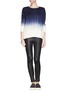 Figure View - Click To Enlarge - VINCE - Painted ombré wool-cashmere sweater