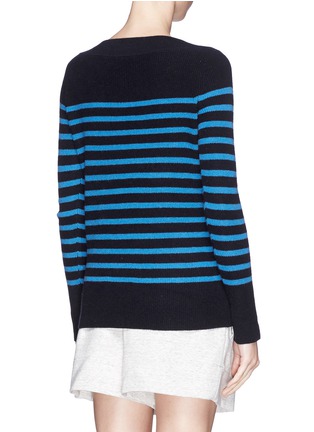Back View - Click To Enlarge - VINCE - Breton stripe cashmere rib knit sweater