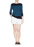 Figure View - Click To Enlarge - VINCE - Breton stripe cashmere rib knit sweater