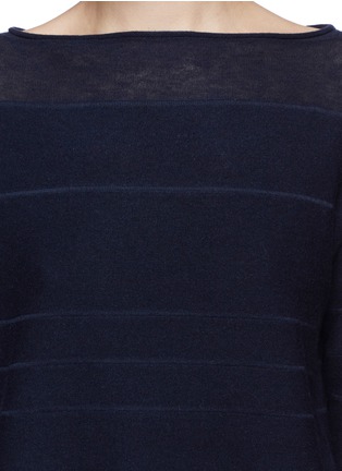 Detail View - Click To Enlarge - VINCE - Ladder stitch stripe cashmere sweater