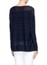 Back View - Click To Enlarge - VINCE - Ladder stitch stripe cashmere sweater