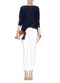 Figure View - Click To Enlarge - VINCE - Ladder stitch stripe cashmere sweater
