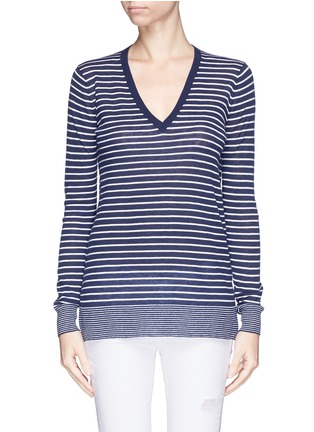 Main View - Click To Enlarge - VINCE - Mini stripe wool sweater