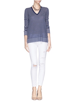 Figure View - Click To Enlarge - VINCE - Mini stripe wool sweater
