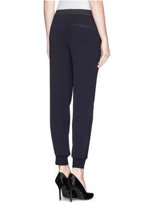Back View - Click To Enlarge - VINCE - Contrast waistband crepe sweatpants