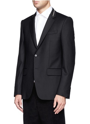 Front View - Click To Enlarge - GIVENCHY - Zip collar blazer