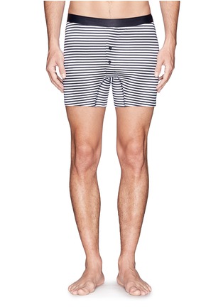 Main View - Click To Enlarge - SUNSPEL - Two-button stripe boxers