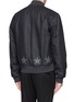 Back View - Click To Enlarge - GIVENCHY - Star appliqué wool bomber jacket