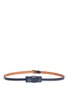 Main View - Click To Enlarge - MAISON BOINET - Skinny leather reversible bow belt