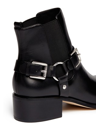 Detail View - Click To Enlarge - MICHAEL KORS - 'Harrison' ankle harness leather Chelsea boots
