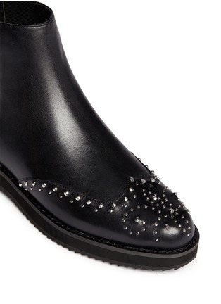 Detail View - Click To Enlarge - MICHAEL KORS - 'Sofie' rivet wingtip leather Chelsea boots