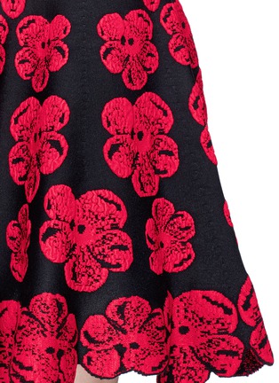 Detail View - Click To Enlarge - ALAÏA - 'Bouquet d'Orchidee' floral intarsia flared skirt