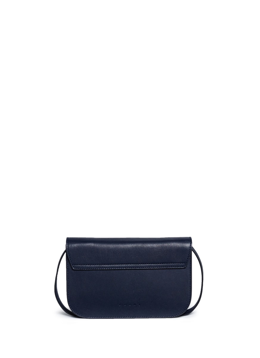 MARNI 'Pois' small resin slide lock leather crossbody bag